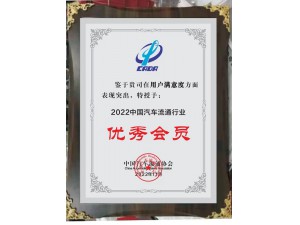 2022中國汽車流通行業用戶滿意度“優秀會員”-天泓集團